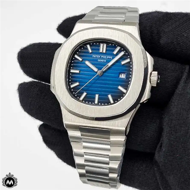 ساعت مردانه پتک فیلیپ ناتیلوس صفحه سورمه ای 9360 Patek Philippe Nautilus